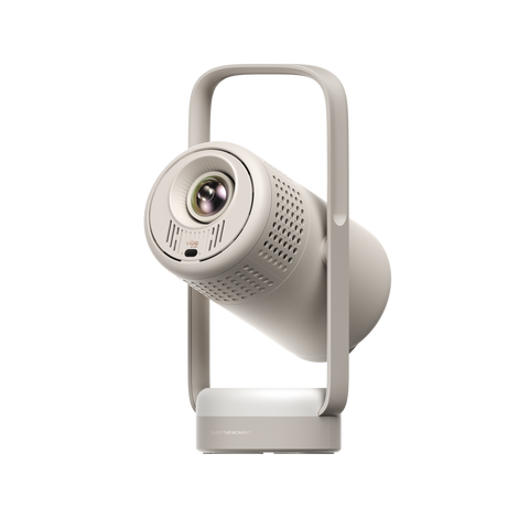 Videoproiector Portabil XGIMI Vibe One, 1080p Full HD, LED, 250 ISO Lumeni, Baterie Încorporată 1,2h, Google TV cu Netflix, JBL 2×3W, Stand 160°, Mod Ambient Light 8 Culori, Design Lanternă