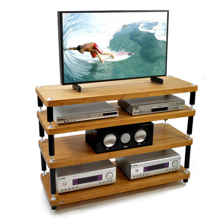 TV Stand Atacama Evoque Eco 110-40 Natural Bamboo, 4 rafturi