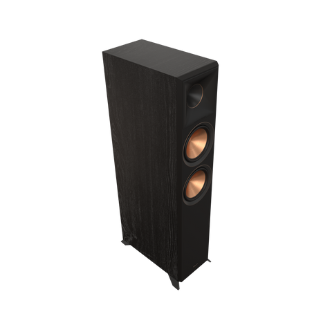 Boxa de podea Klipsch RP-6000F II in finisaj Ebony, fara grila, vazuta din trei sferturi