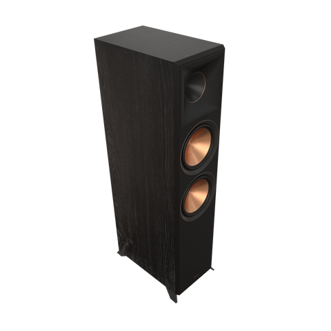 Boxa de podea Klipsch RP-8000F II in finisaj Ebony, fara masca, vazuta din trei sferturi