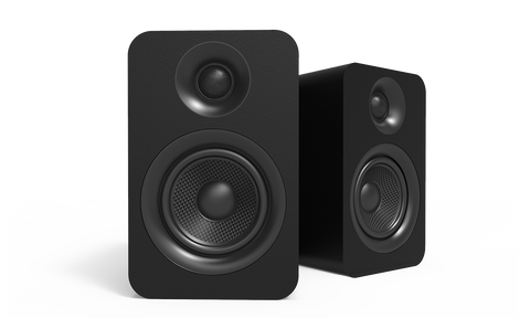 Perechea Kanto Audio YUP4 neagră, văzută din față