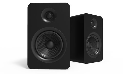 Perechea Kanto Audio YUP6 neagră, văzută din față