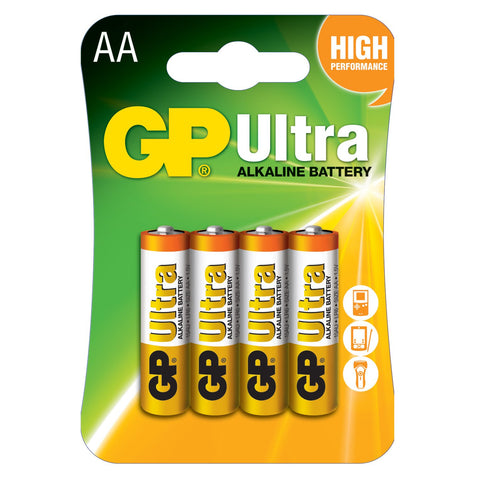 Baterii GP Ultra Alkaline AA (LR6), blister 4pcs