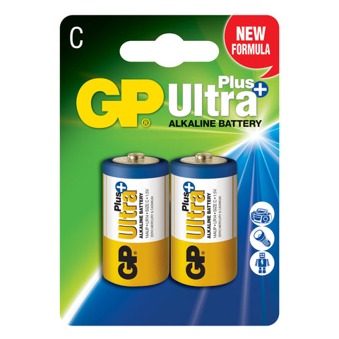 Baterii GP Ultra Plus Alkaline C (LR14), 1.5V, blister 2pcs