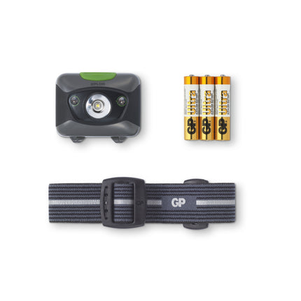 Frontala GP XPLOR PH14, Lumina alba si rosie, 200lm, 3xAAA