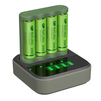 Incarcator acumulatori GP ReCyko Everyday B421 (USB) + Dock + 4 acumulatori ReCyko AA 2100mAh