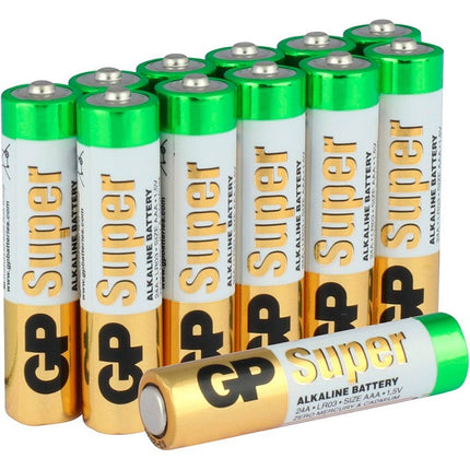Baterii GP Super Alkaline AAA (LR03), folie 12pcs