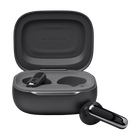 Căști in-ear JBL Live Flex 3, culoarea negru, carcasa deschisă, cu o cască alături