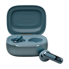 Căști in-ear JBL Live Flex 3, culoarea albastru, carcasa deschisă, cu o cască alături