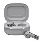 Căști in-ear JBL Live Flex 3, culoarea argintiu, carcasa deschisă, cu o cască alături