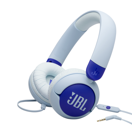 Căști pentru copii JBL Junior 320 albastre, cu cablu și microfon pe fir