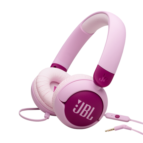 Căști pentru copii JBL Junior 320 violet, cu cablu și microfon pe fir