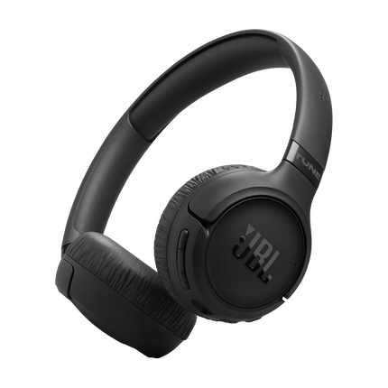Căști JBL Tune 680NC negre, văzute din unghi