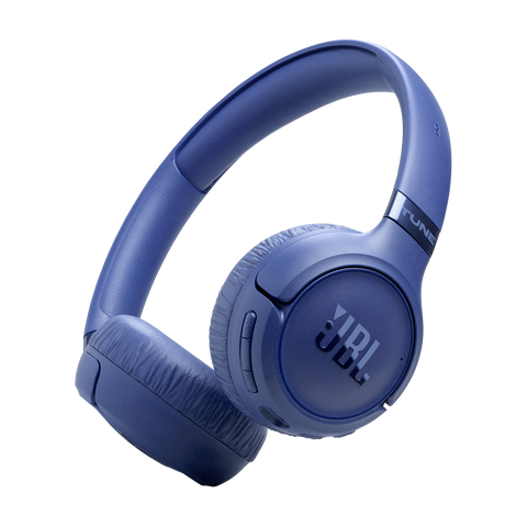 Căști JBL Tune 680NC albastre, văzute din unghi