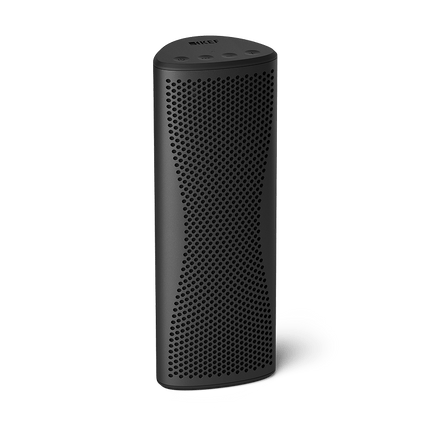 KEF Muo, finisaj Midnight Black, vedere din față și lateral