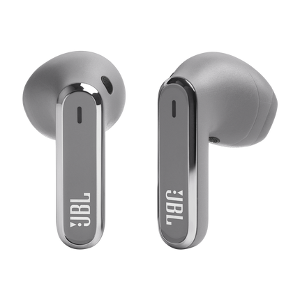 Căști in-ear JBL Live Flex, culoarea argintiu, căștile, vedere frontală