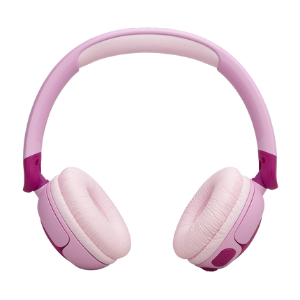 Căști wireless pentru copii JBL Junior 320BT violet, văzute din față
