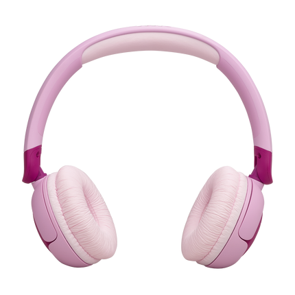 Căști wireless pentru copii JBL Junior 320BT violet, văzute din spate