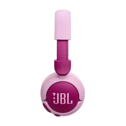 Căști wireless pentru copii JBL Junior 320BT violet, cupa dreaptă cu butoanele