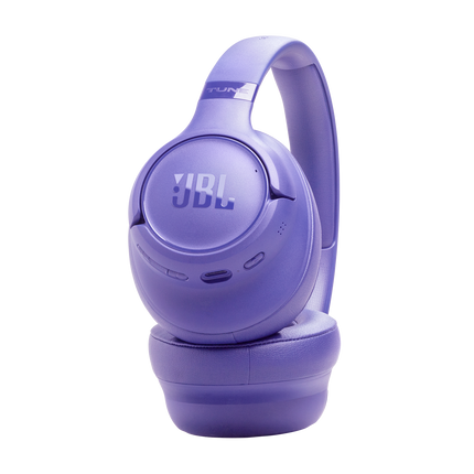 Căști JBL Tune 730BT lavandă, detaliu cu butoanele de pe cupă