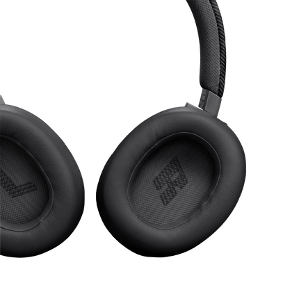 Căști JBL Live 770NC, culoarea negru, vedere frontală, cu pernițele marcate L și R