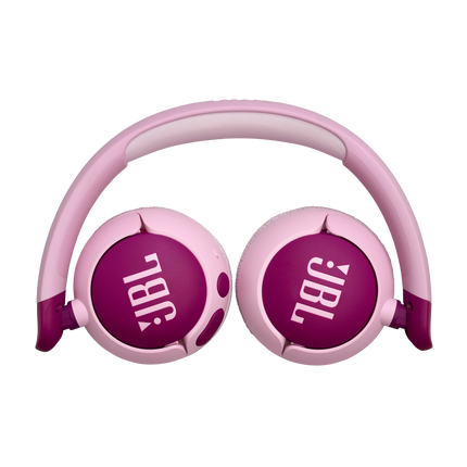 Căști wireless pentru copii JBL Junior 320BT violet, pliate în poziție plată