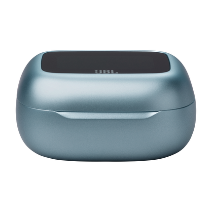 Căști in-ear JBL Live Flex 3, culoarea albastru, carcasa închisă, vedere frontală