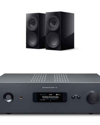 Pachet PROMO Amplificator NAD C 399 + Boxe de raft KEF R3 META