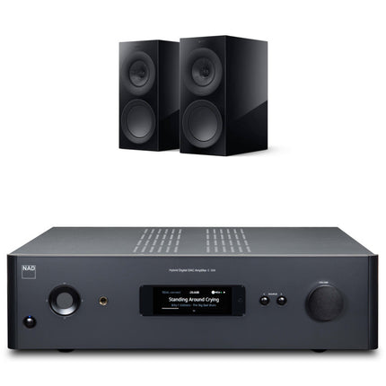 Pachet PROMO Amplificator NAD C 399 + Boxe de raft KEF R3 META