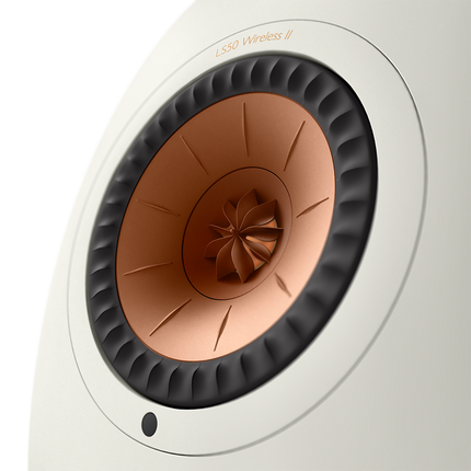 KEF LS50 Wireless II, finisaj Mineral White, detaliu driver Uni-Q