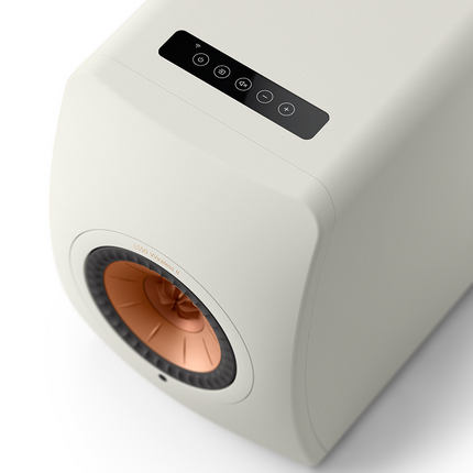 KEF LS50 Wireless II, finisaj Mineral White, vedere de sus
