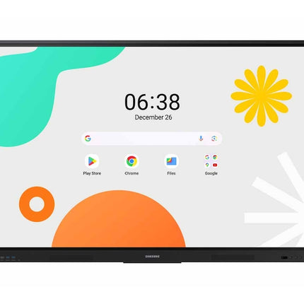 Display interactiv Samsung WA86F, 86", 4K UHD, 400nit, Control multi-touch 40 puncte, Android 14 certificat EDLA, Putere audio 30W, Vesa 800 x 600 mm