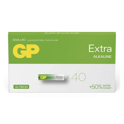 Baterii GP Extra Alkaline AAA (LR03), 1.5V, 40pcs