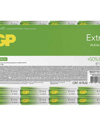 Baterii GP Extra Alkaline AA (LR6), 1.5V, 40pcs