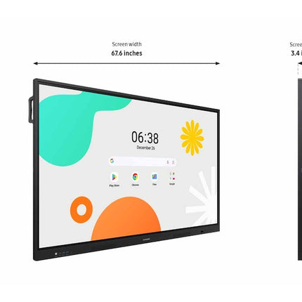 Display interactiv Samsung WA75F, 75", 4K UHD, 400nit, Control multi-touch 40 puncte, Android 14 certificat EDLA, Putere audio 30W, Vesa 800 x 400 mm