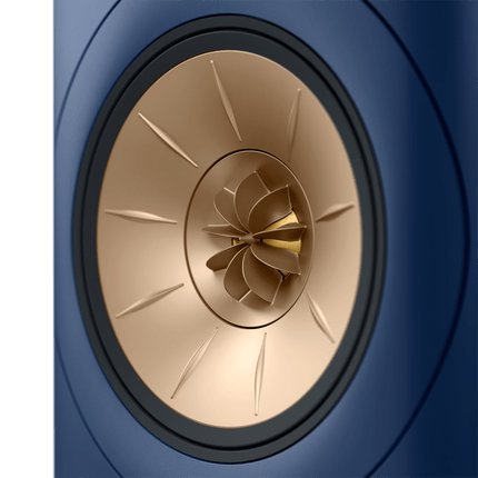 KEF LS60 Wireless, finisaj Royal Blue, detaliu driver Uni-Q