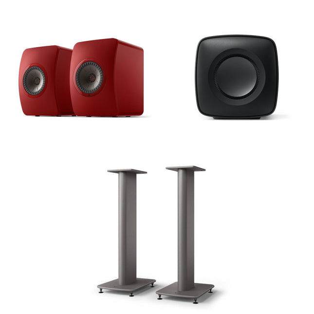 Pachet PROMO KEF LS50 Wireless II + KC62 + S2 Floor Stands