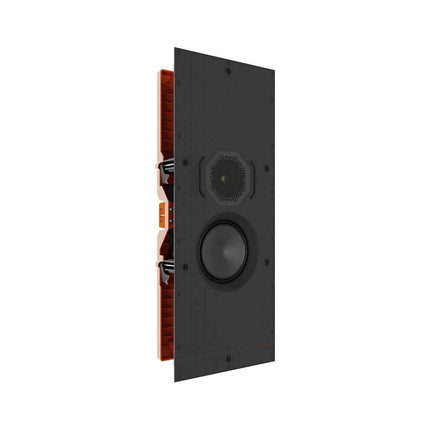 Monitor Audio W1M-E — Cabinet negru mat cu interior portocaliu