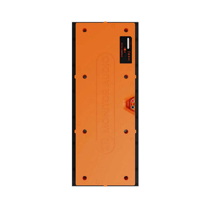 Monitor Audio W1M-E — Cabinet negru mat cu interior portocaliu