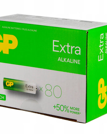 Baterii GP Extra Alkaline AA (LR6), 1.5V, 80pcs