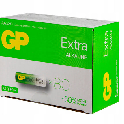 Baterii GP Extra Alkaline AA (LR6), 1.5V, 80pcs