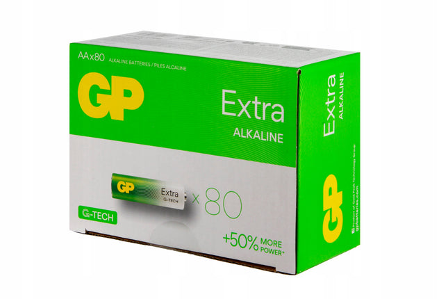 Baterii GP Extra Alkaline AA (LR6), 1.5V, 80pcs