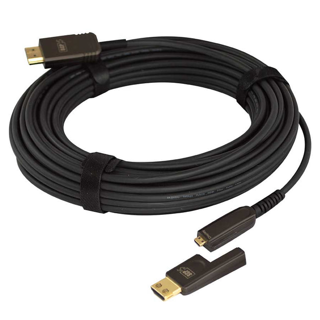 SCP 995 LSZH rated 4K 24Gbps AOC HDMI cable w/detachable connector