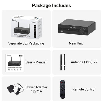 Preamplificator cu streaming Arylic BP50, Bluetooth, ESS ES9023P DAC