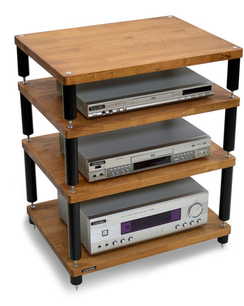 Rack Hi-Fi Atacama Apollo Storm 6, Dark Oak, 60cm latime, 4 rafturi variante culori - White Legs / Black Legs