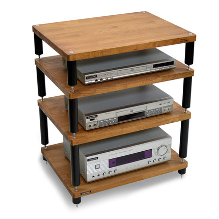 Rack Hi-Fi Atacama Apollo Storm 6, Dark Oak, 60cm latime, 4 rafturi variante culori - White Legs / Black Legs