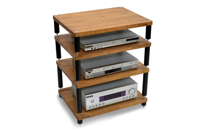 Rack Hi-Fi Atacama Apollo Storm 6, Dark Oak, 60cm latime, 4 rafturi variante culori - White Legs / Black Legs