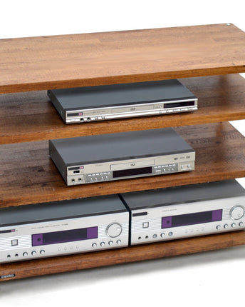 TV Stand Atacama Apollo Storm 10, Dark Oak, 100cm latime, 4 rafturi variante culori - White Legs / Black Legs