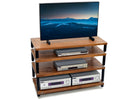 TV Stand Atacama Apollo Storm 10, Dark Oak, 100cm latime, 4 rafturi variante culori - White Legs / Black Legs