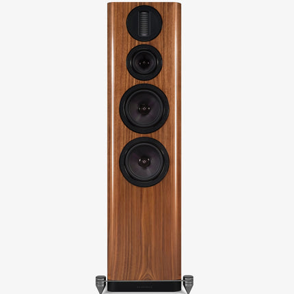 Wharfedale Aura 4 — finisaj Walnut, vedere din unghi